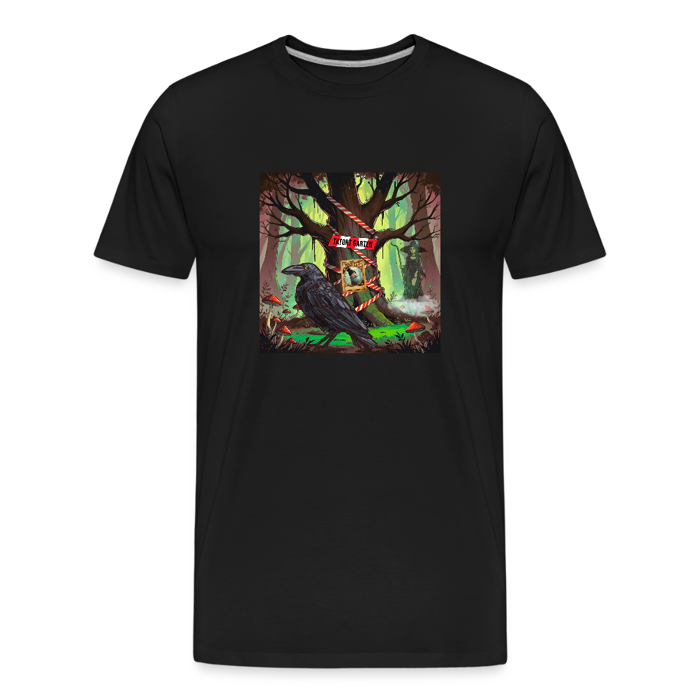 Männer Bio T-Shirt - Tatort Garten Baum - Schwarz