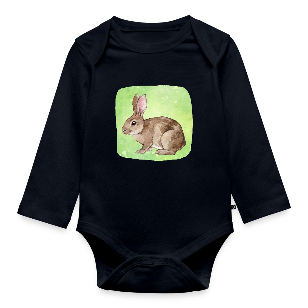 Langarmbody  - Baby Hase - Navy