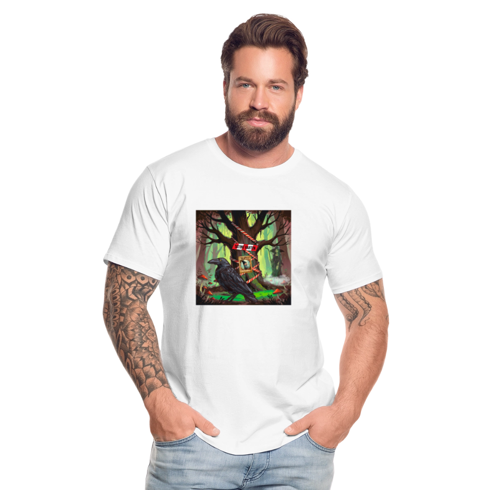 Männer Bio T-Shirt - Tatort Garten Baum - Weiß