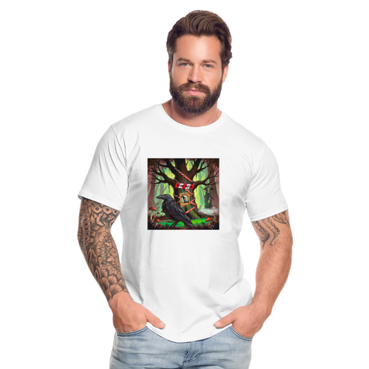 Männer Bio T-Shirt - Tatort Garten Baum - Weiß