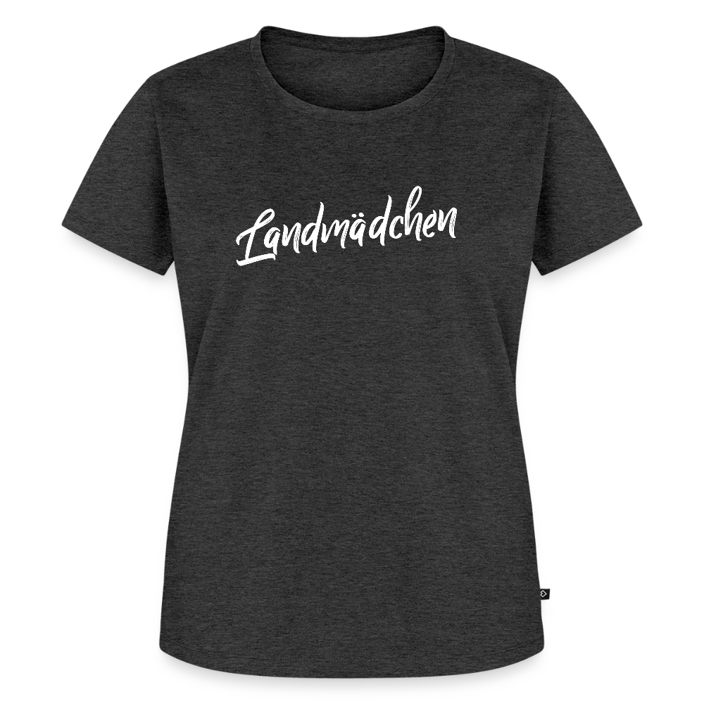 Frauen BIO T-Shirt - Landmädchen - Anthrazit meliert