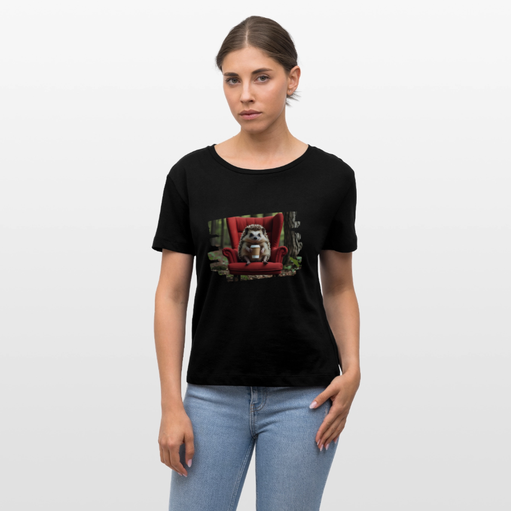 Frauen Bio-T-Shirt - Igel - Schwarz
