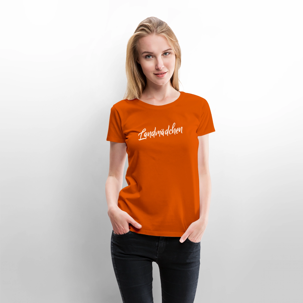 Frauen BIO T-Shirt - Landmädchen - Orange 