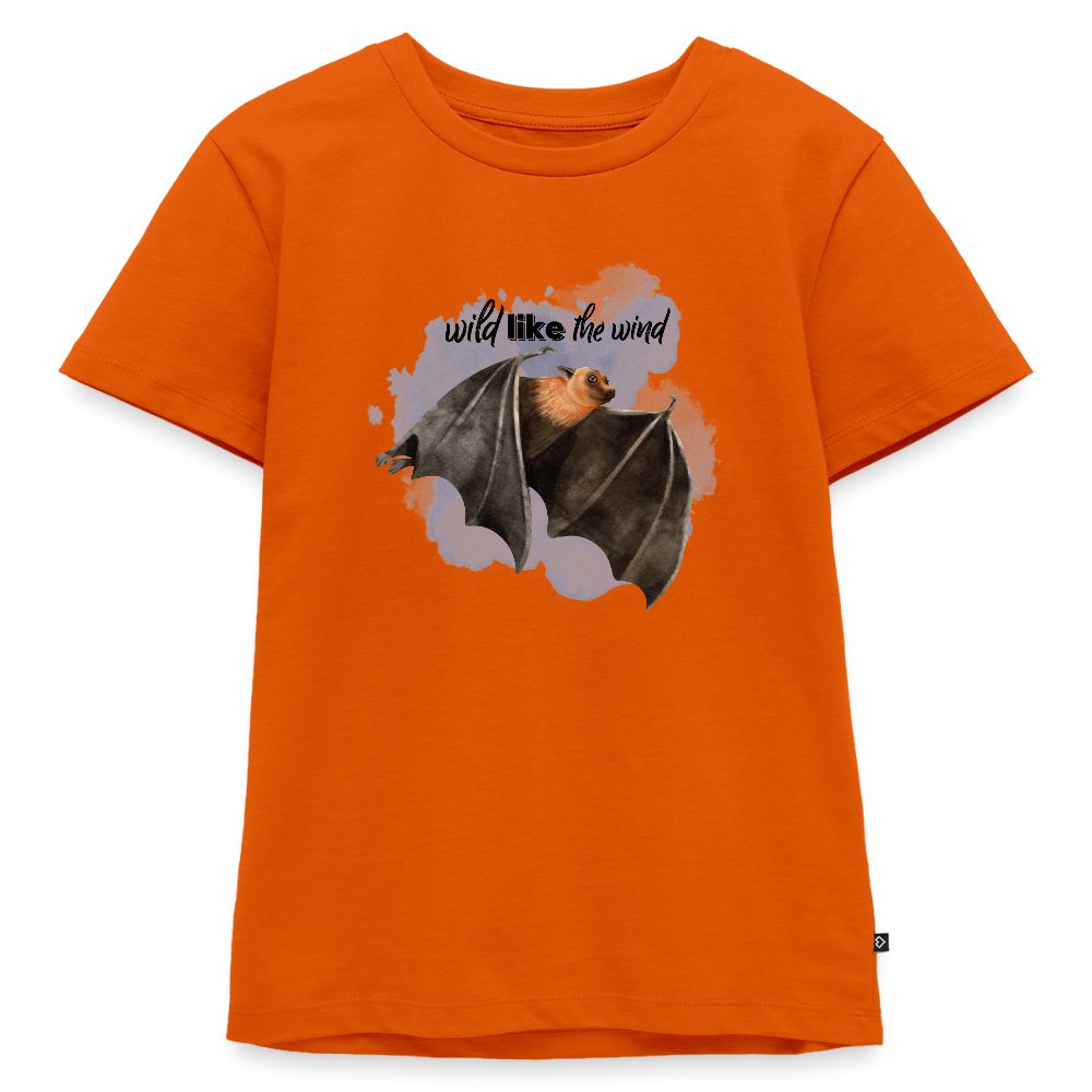 Kinder T-Shirt - wild like the wind - Orange 