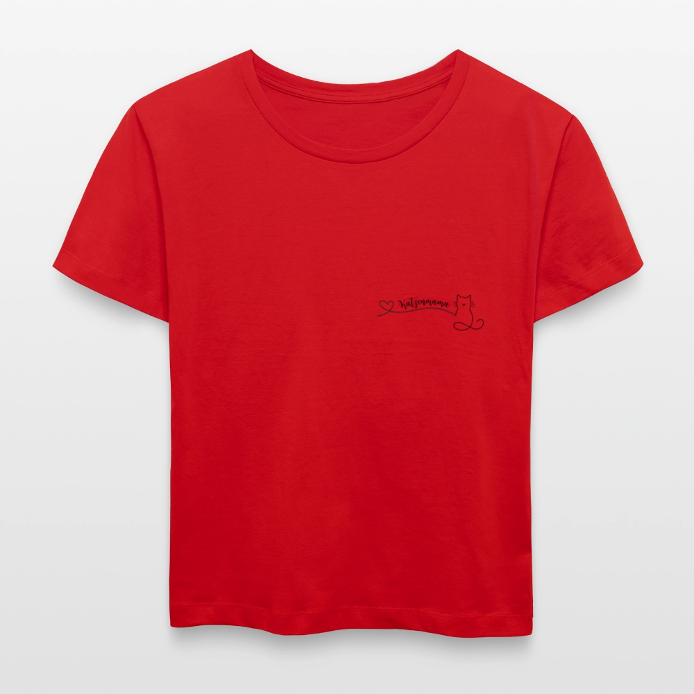 Frauen Bio-T-Shirt - Katzenmama - Rot