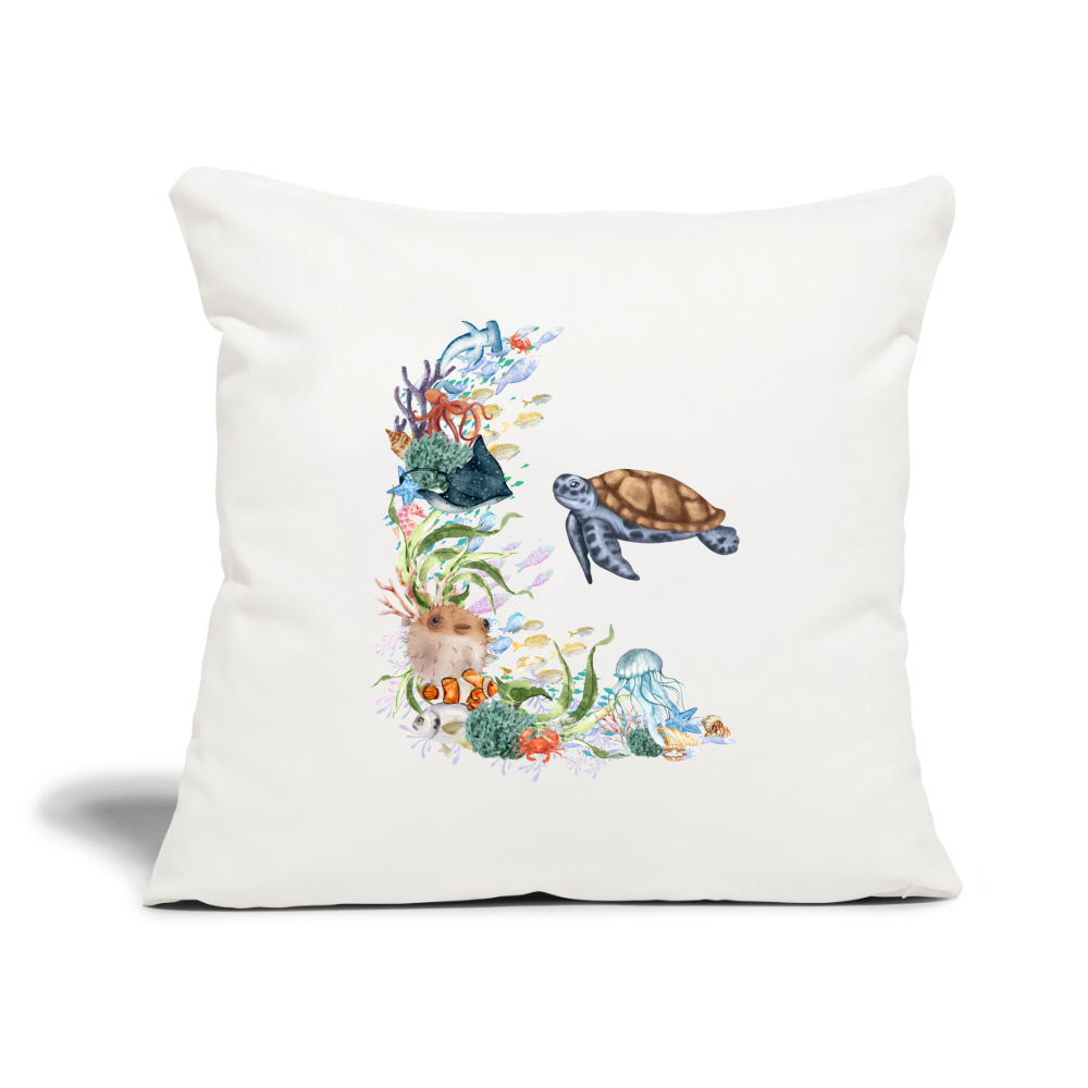 Sofakissen mit Füllung 44 x 44 cm - Naturweiß 