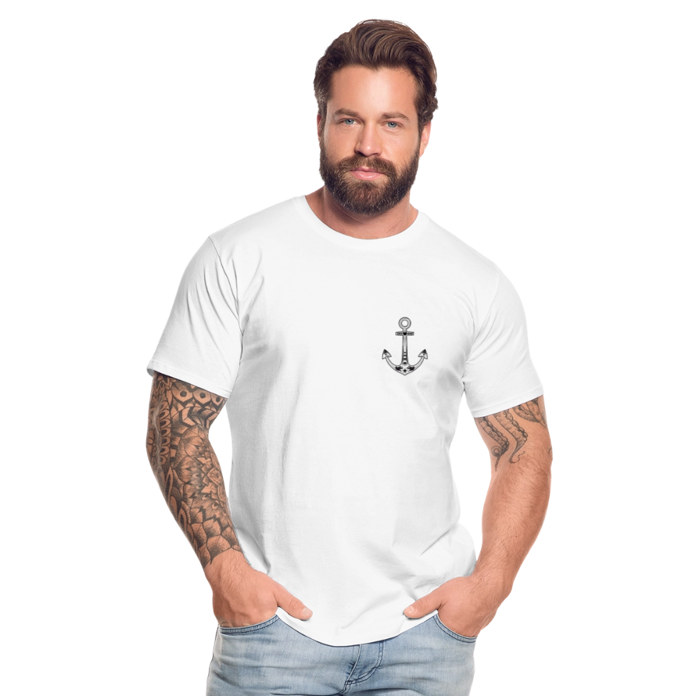 Männer Bio T-Shirt - Anker - Weiß