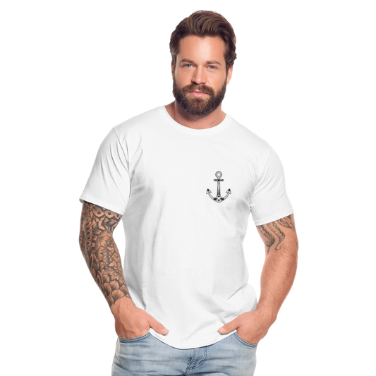 Männer Bio T-Shirt - Anker - Weiß