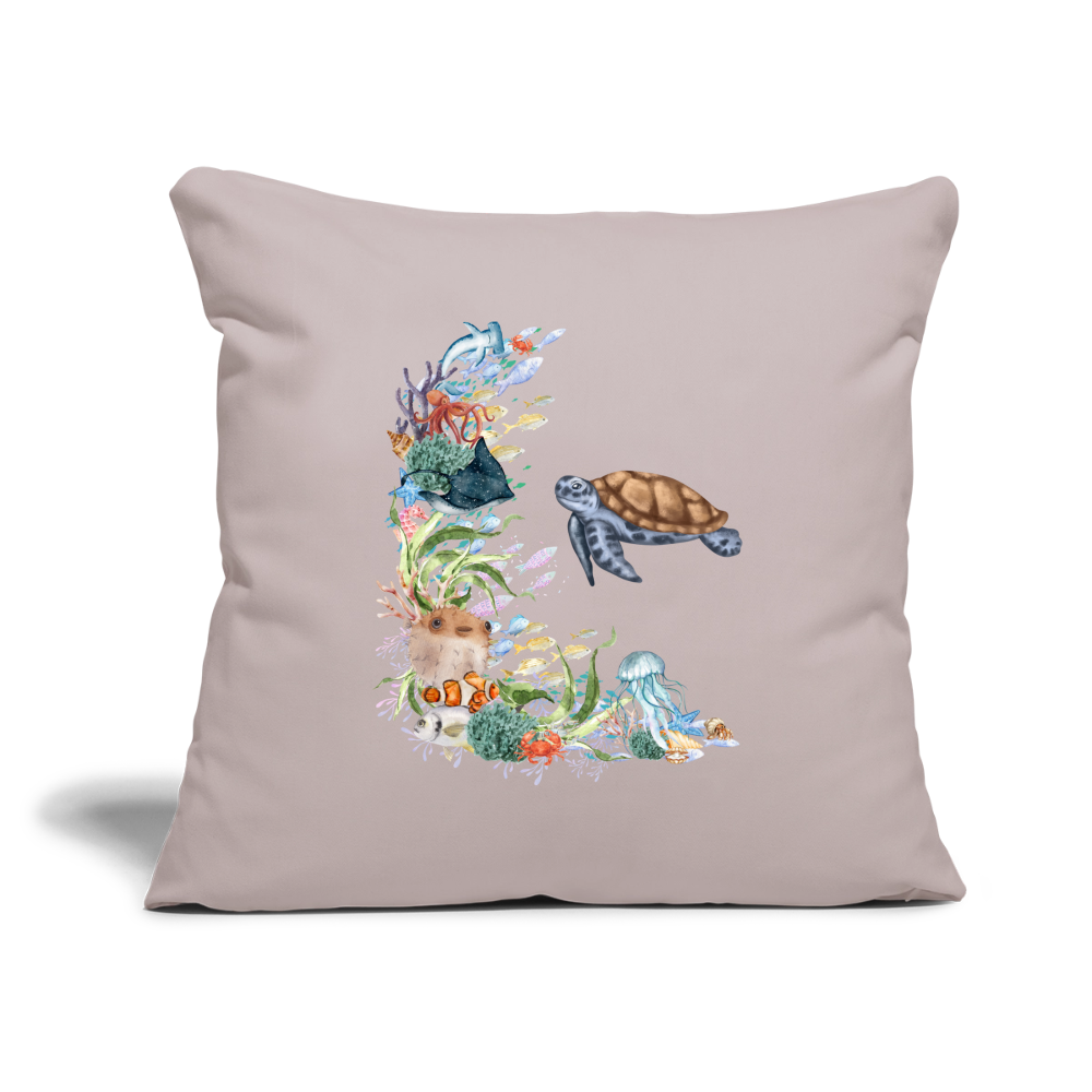 Sofakissen mit Füllung 44 x 44 cm - helles Taupe