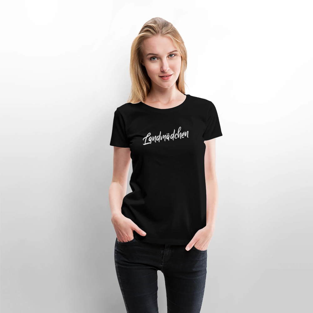 Frauen BIO T-Shirt - Landmädchen - Schwarz