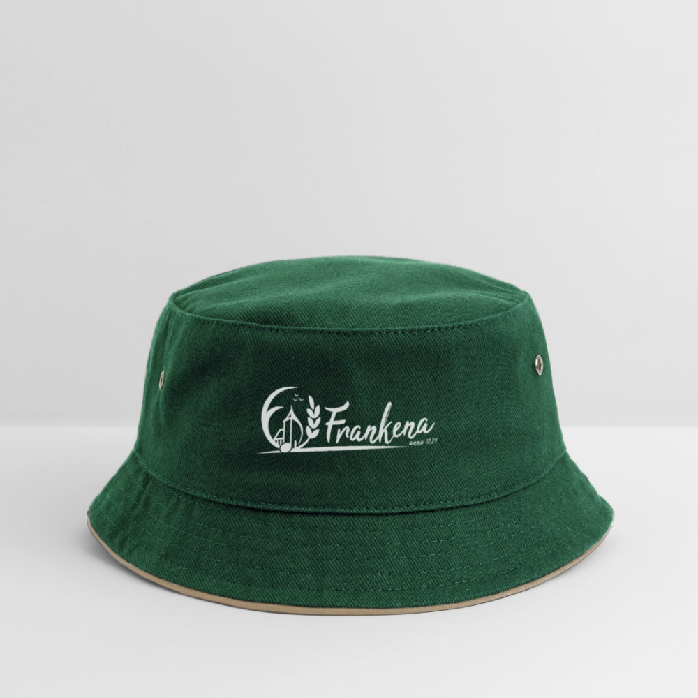 Kinder Bucket Hat - Frankena - Dunkelgrün/Beige