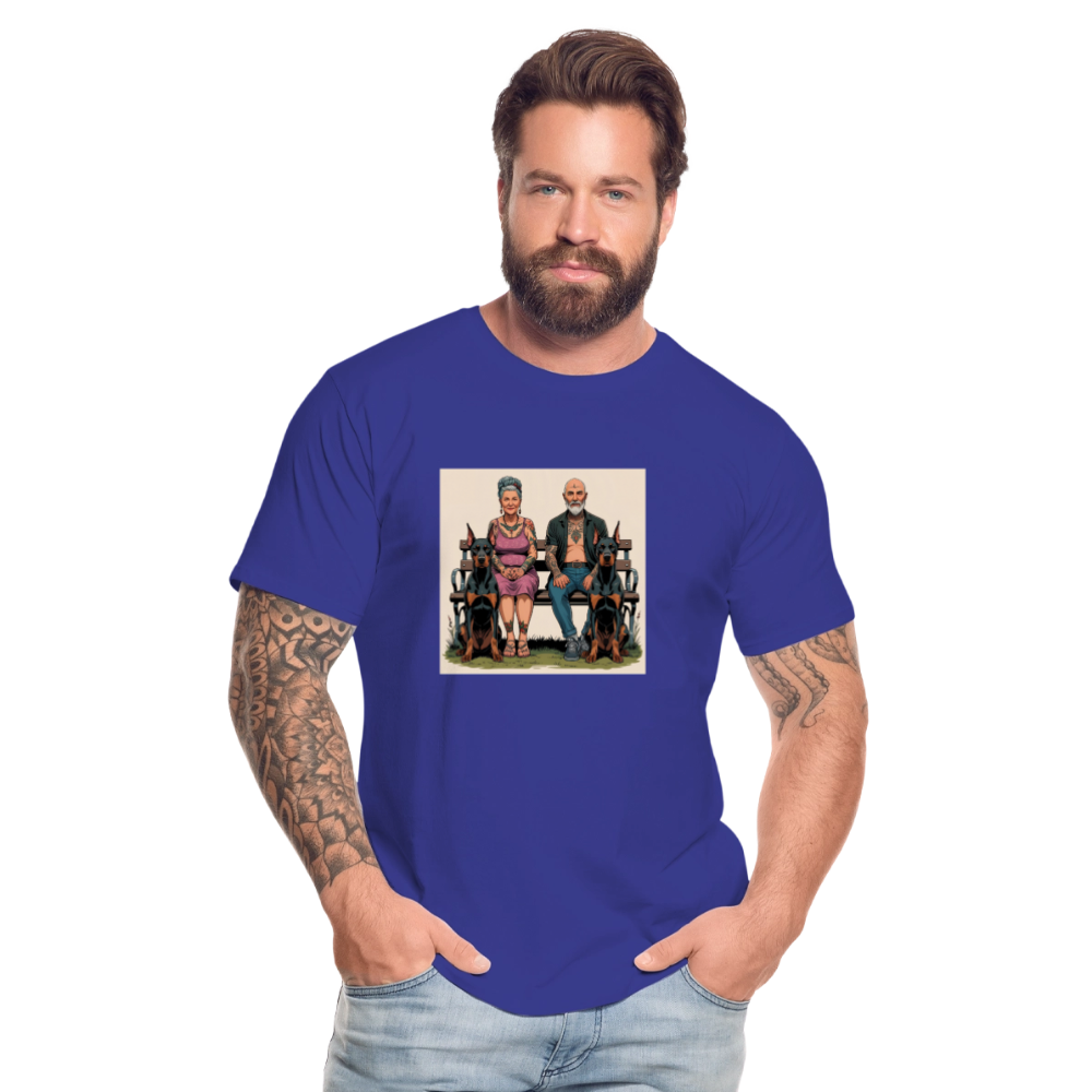 Männer Bio T-Shirt - Bank - Königsblau