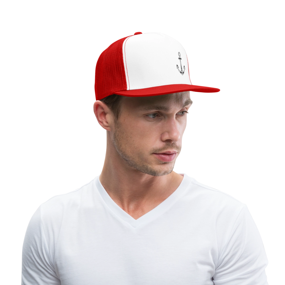 Trucker Cap - Anker - Weiß/Rot