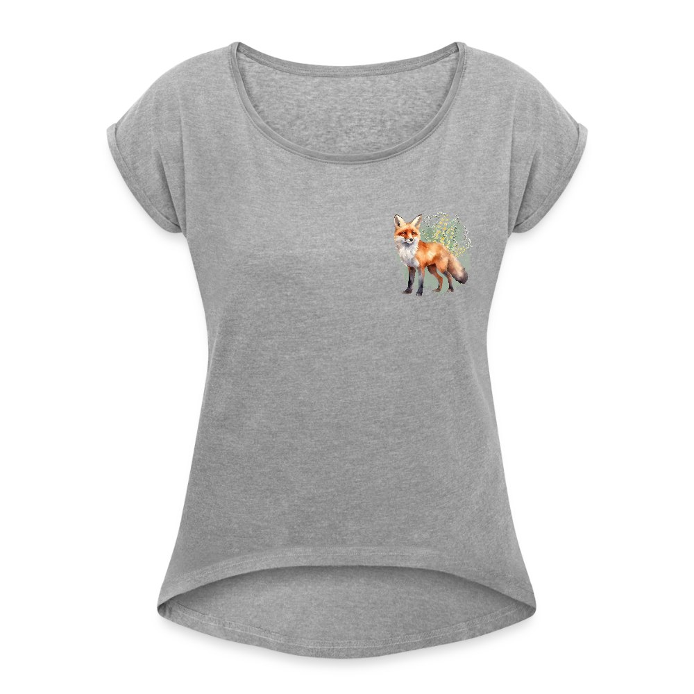 Frauen T-Shirt - Fuchs - Grau meliert