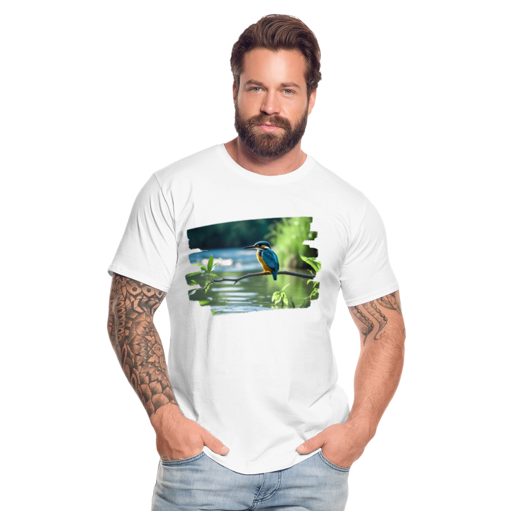Männer Bio T-Shirt - Eisvogel - Weiß
