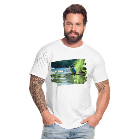Männer Bio T-Shirt - Eisvogel - Weiß