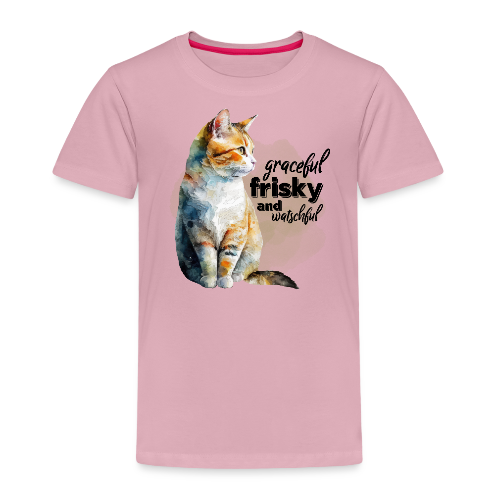 Kinder T-Shirt - graceful,frisky and watchful - Hellrosa