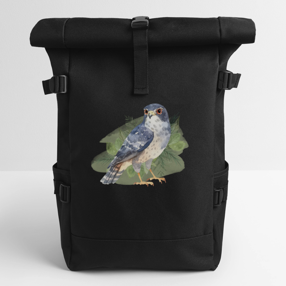 Rolltop Rucksack - Falke - Schwarz