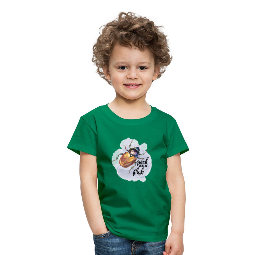 Kinder T-Shirt - quick as a flash - Kelly Green