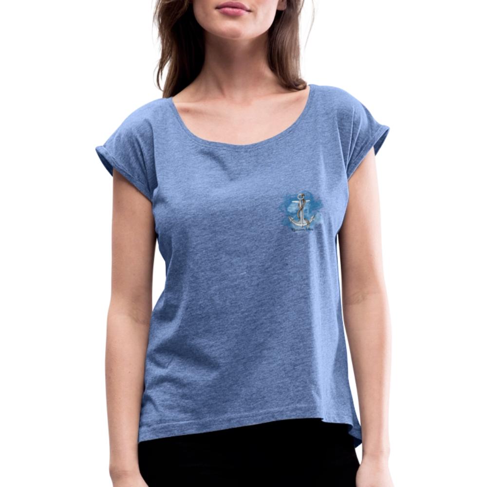 Frauen T-Shirt - Meer vom Leben - Denim meliert