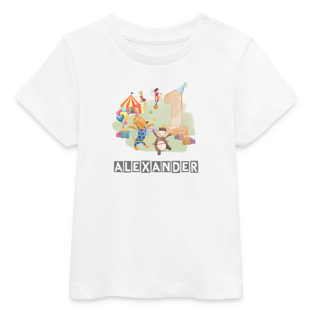 Baby Bio-T-Shirt - 1.Geburtstag - Weiß
