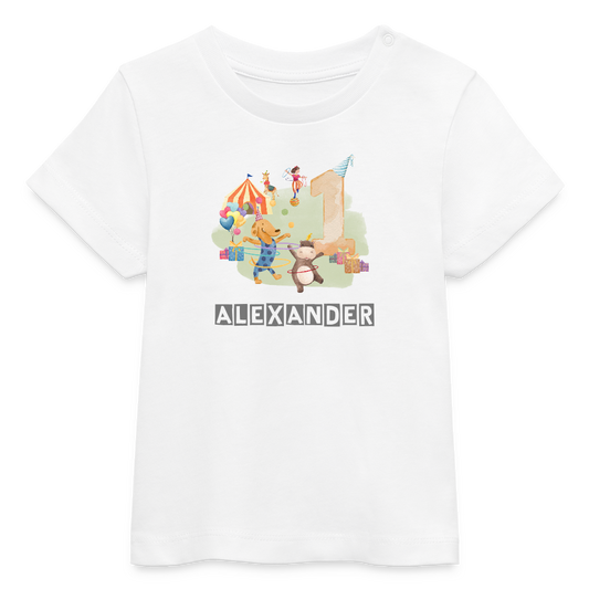 Baby Bio-T-Shirt - 1.Geburtstag - Weiß