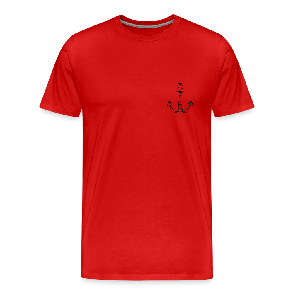 Männer Bio T-Shirt - Anker - Rot