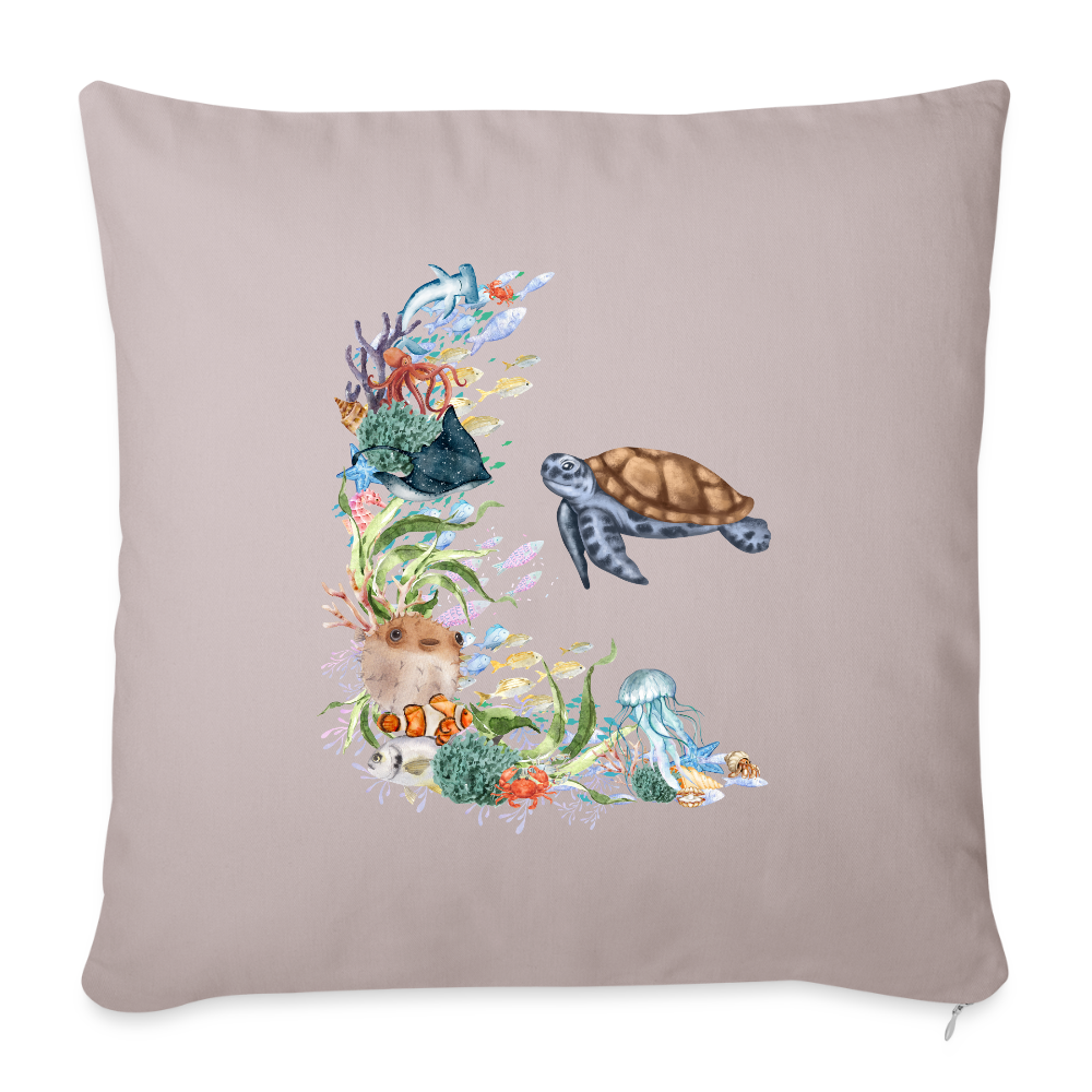 Sofakissen mit Füllung 44 x 44 cm - helles Taupe
