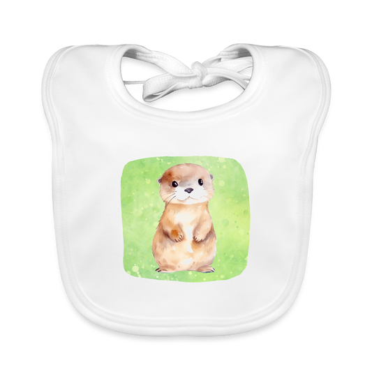Baby Bio-Lätzchen - Baby Otter - Weiß