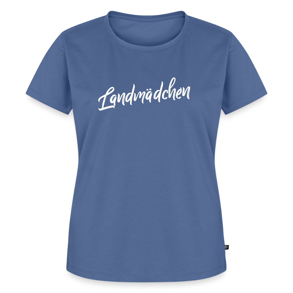 Frauen BIO T-Shirt - Landmädchen - Taubenblau