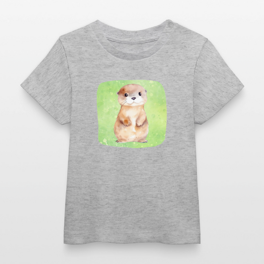 Bio-T-Shirt BABY Otter - Grau meliert