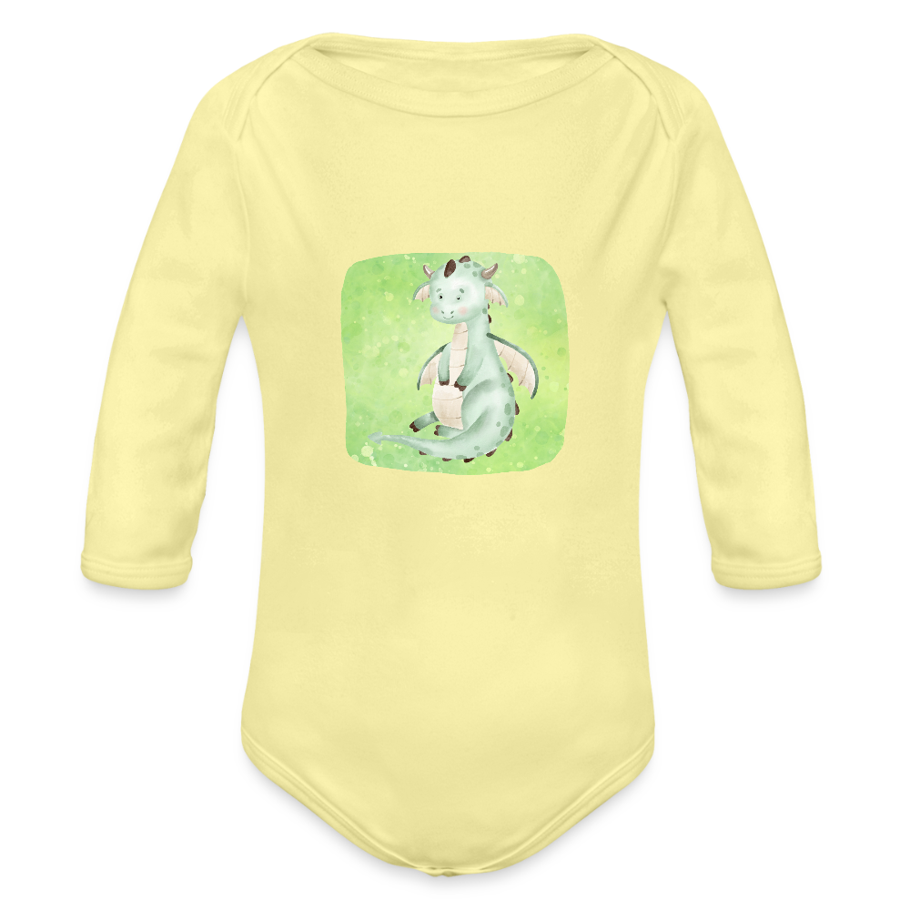 Langarmbody  - Baby Drache - Hellgelb