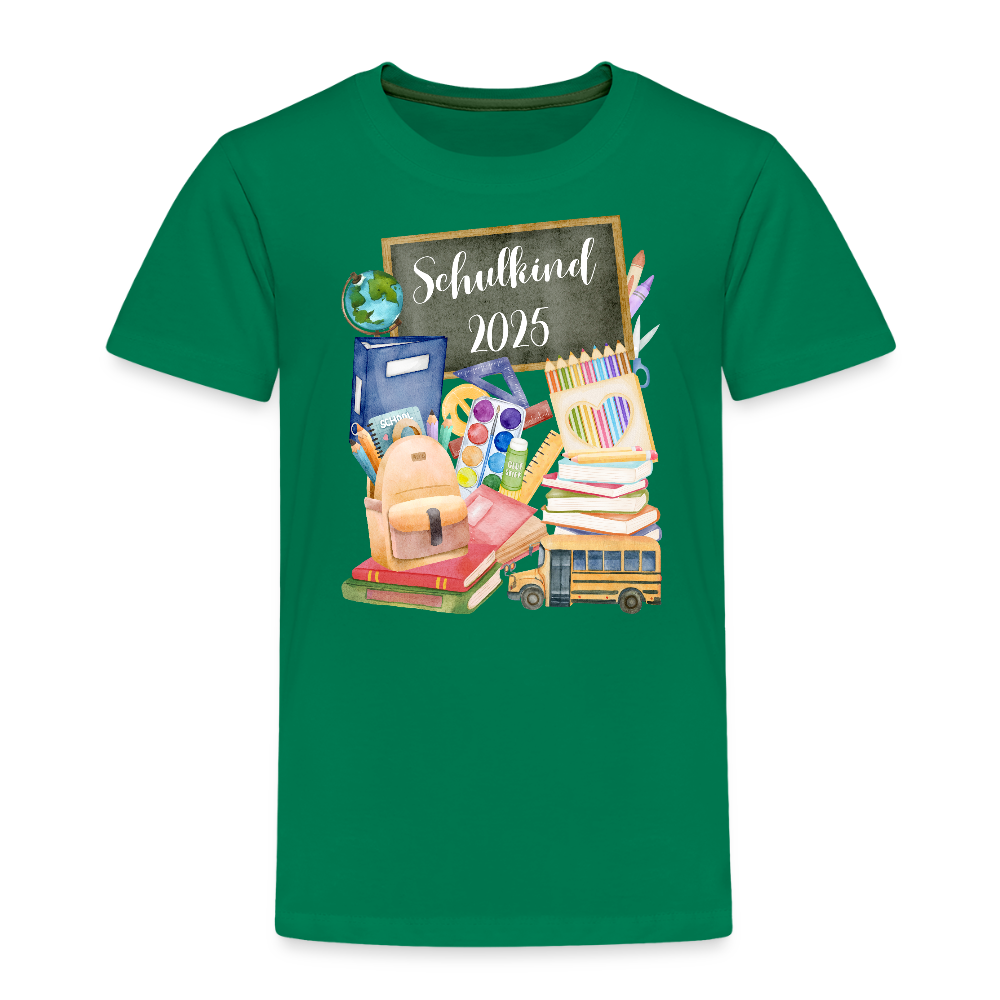 Kinder T-Shirt - Schulkind 2025 *Personalisierbar* - Kelly Green