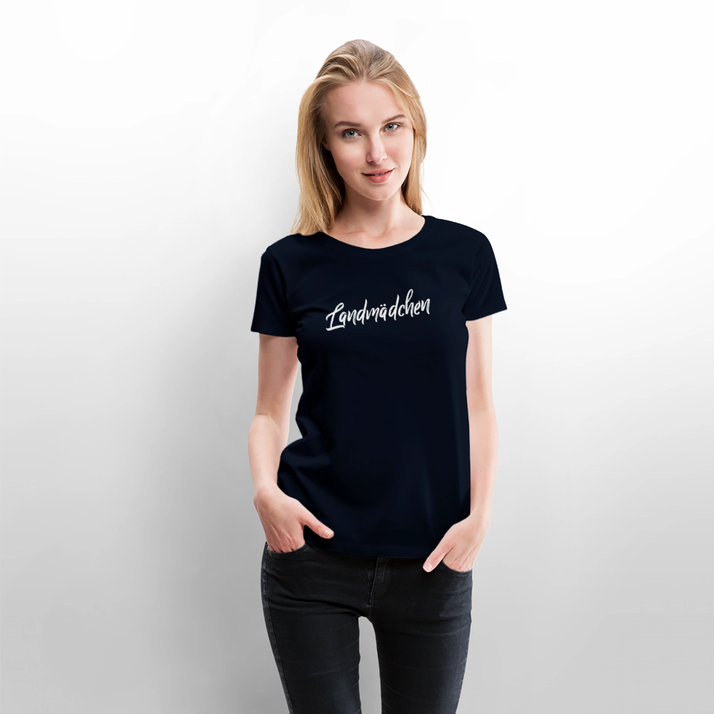 Frauen BIO T-Shirt - Landmädchen - Navy