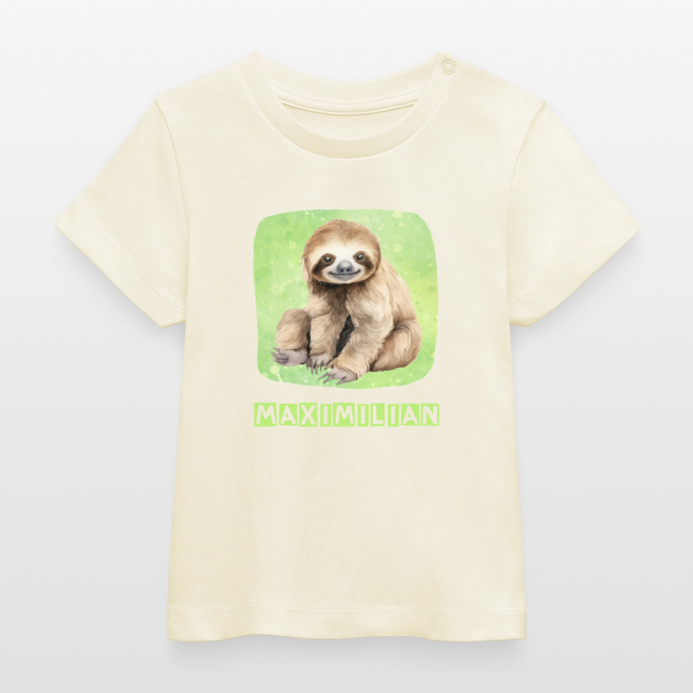 Bio-T-Shirt BABY Faultier - Weißgrau