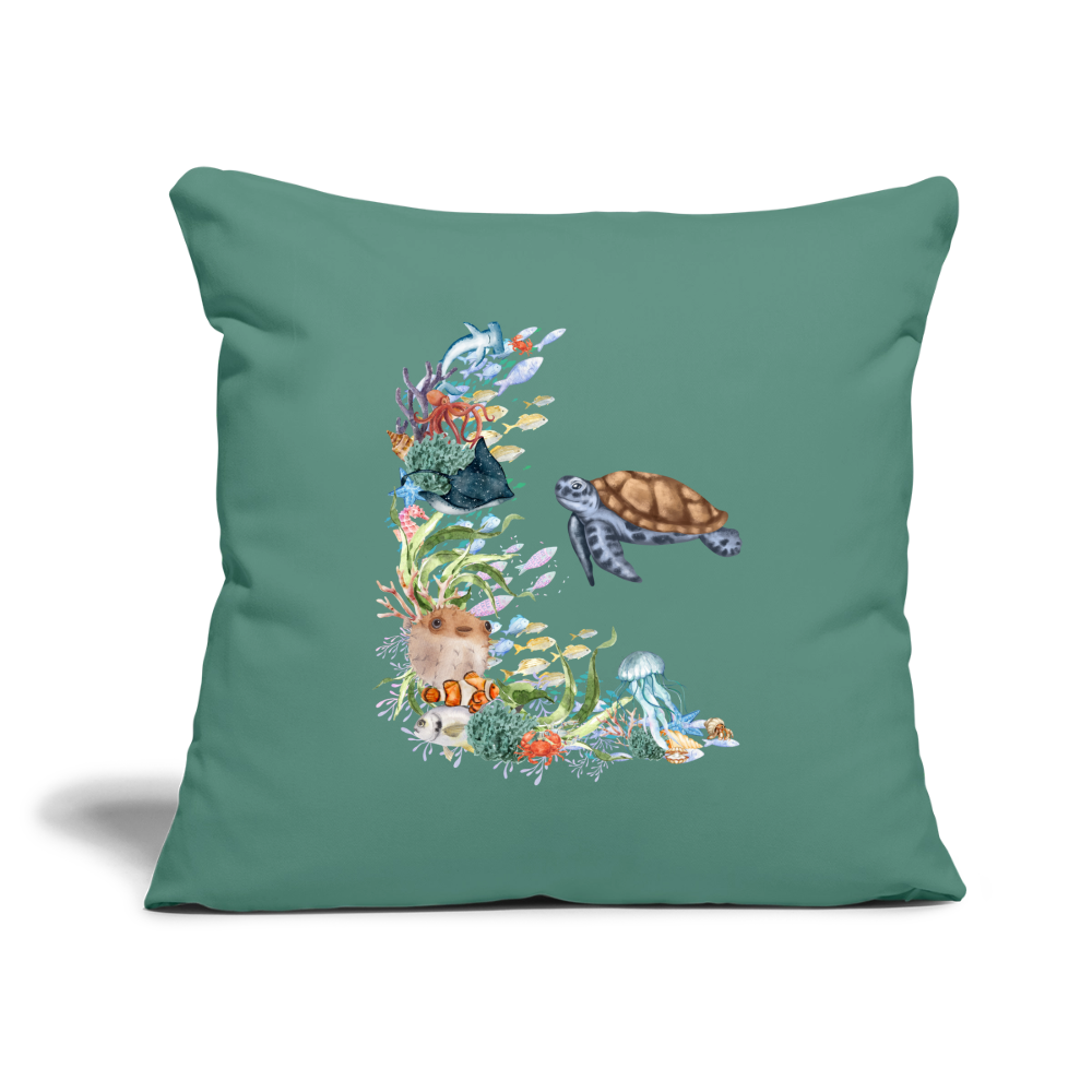 Sofakissen mit Füllung 44 x 44 cm - Tanngrün