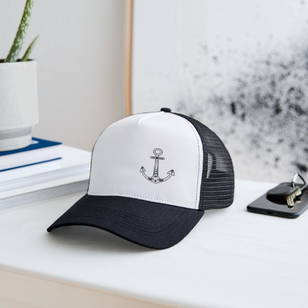 Trucker Cap - Anker - Weiß/Schwarz