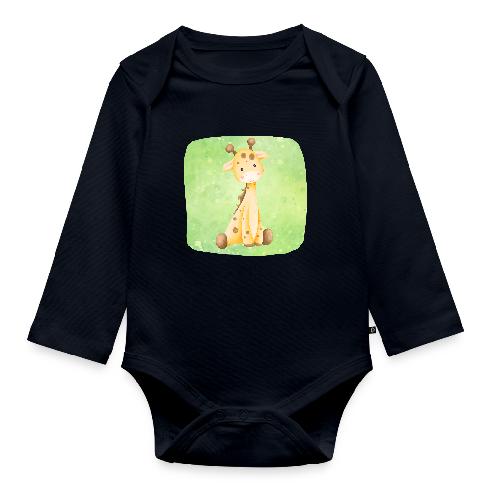 Langarmbody  - Baby Giraffe - Navy