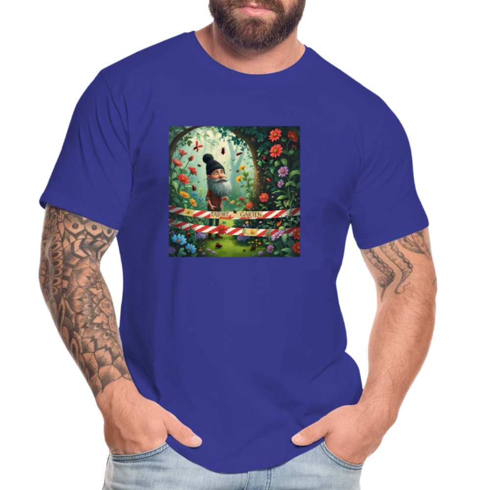 Männer Bio T-Shirt - Tatort Garten - Königsblau