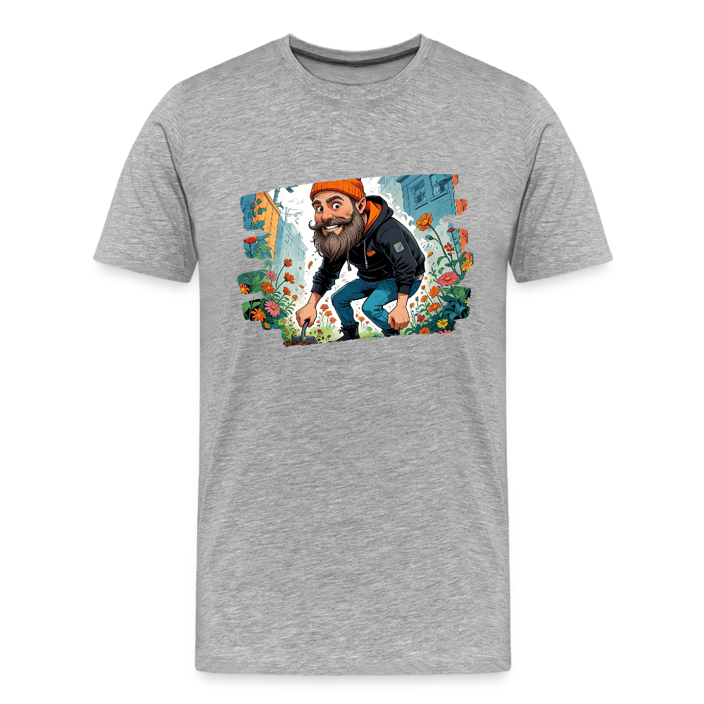 Männer Bio T-Shirt - Ali - Grau meliert