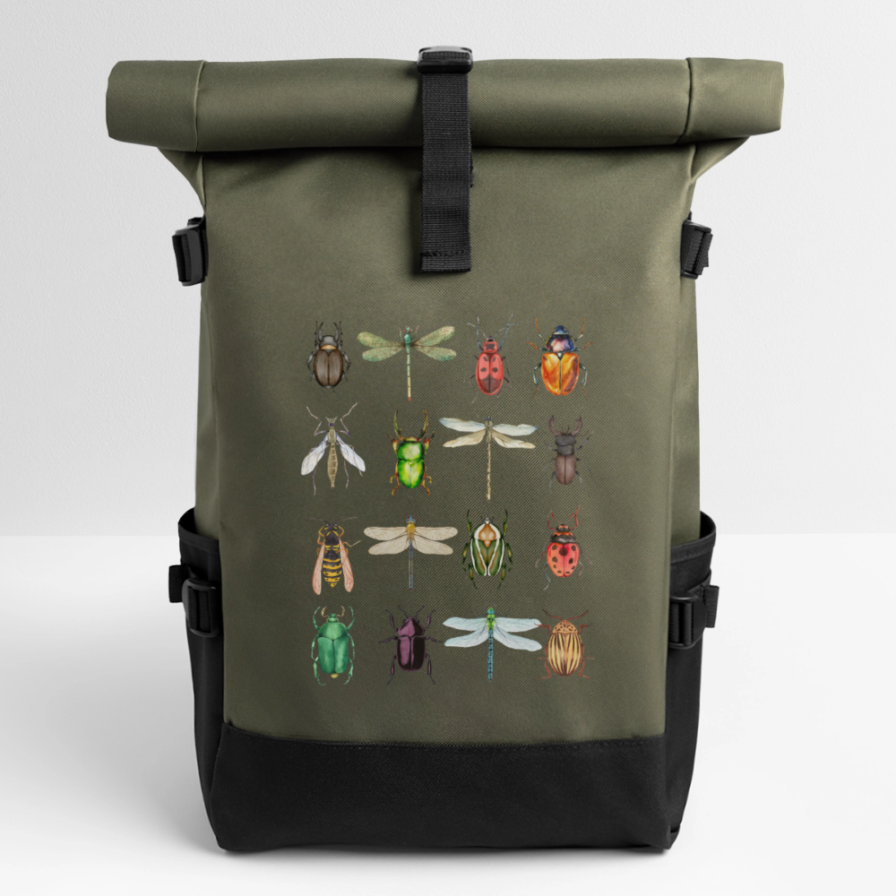 Rolltop Rucksack - Käfer - Olive/Schwarz