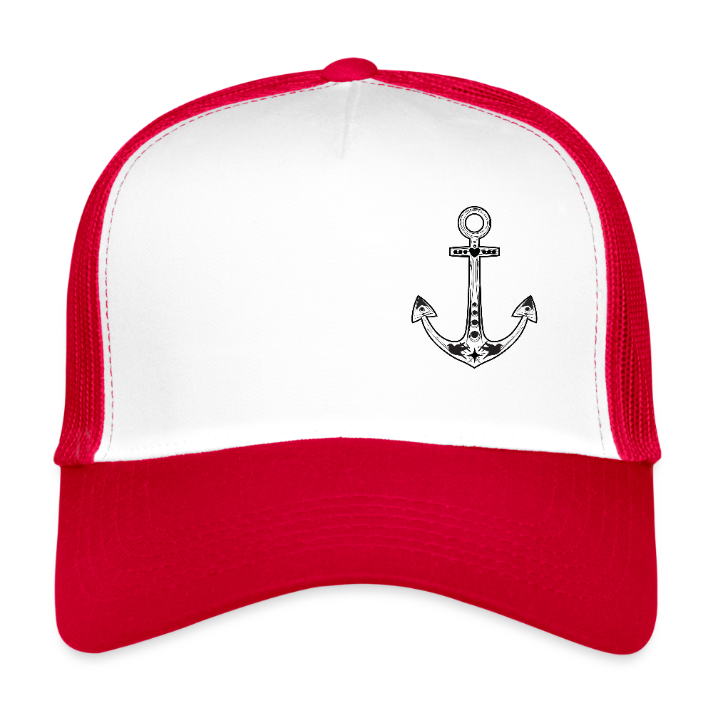 Trucker Cap - Anker - Weiß/Rot