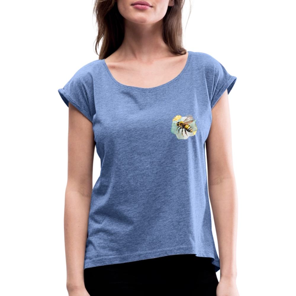 Frauen T-Shirt - Biene - Denim meliert