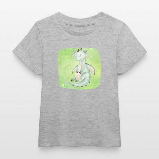 Bio-T-Shirt BABY Drache - Grau meliert