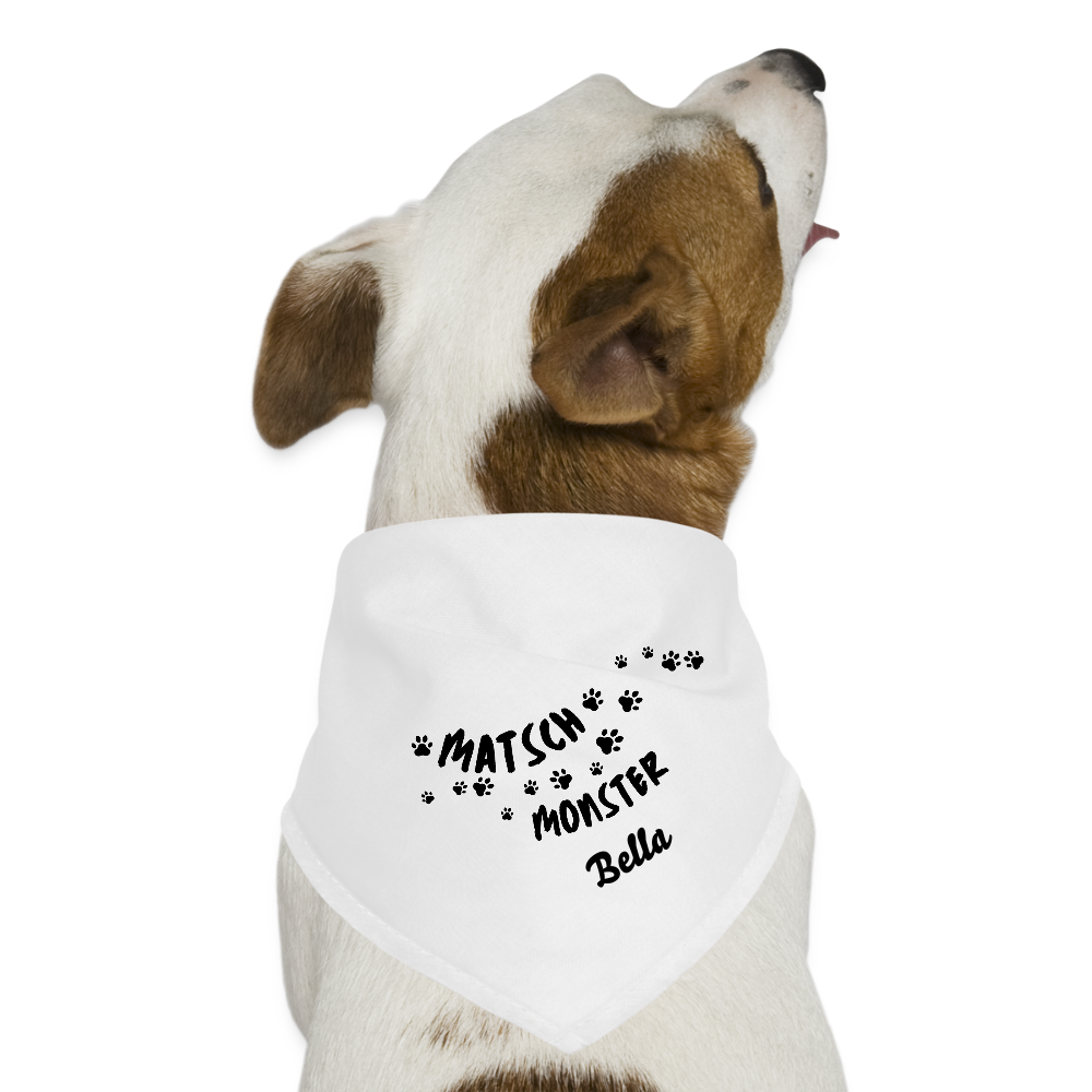 Hunde-Bandana - Matschmonster - Weiß