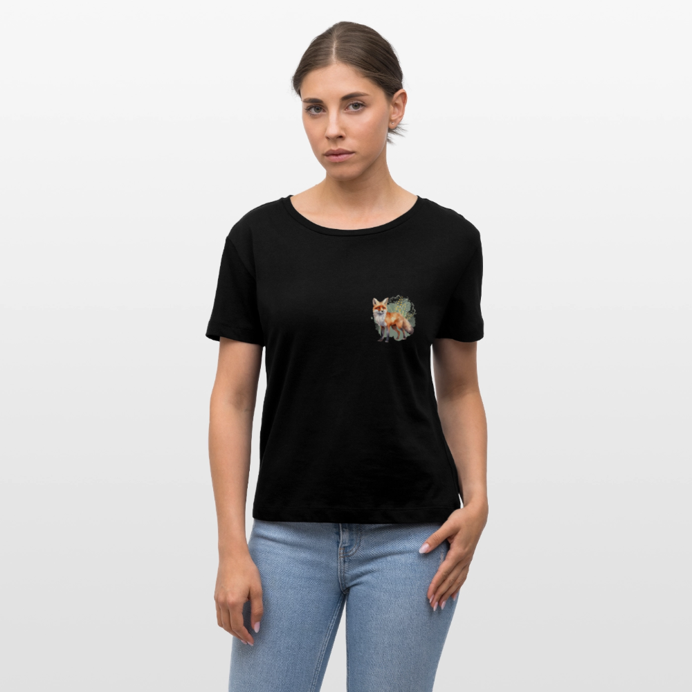 Frauen Bio-T-Shirt - FuchsLiebe - Schwarz