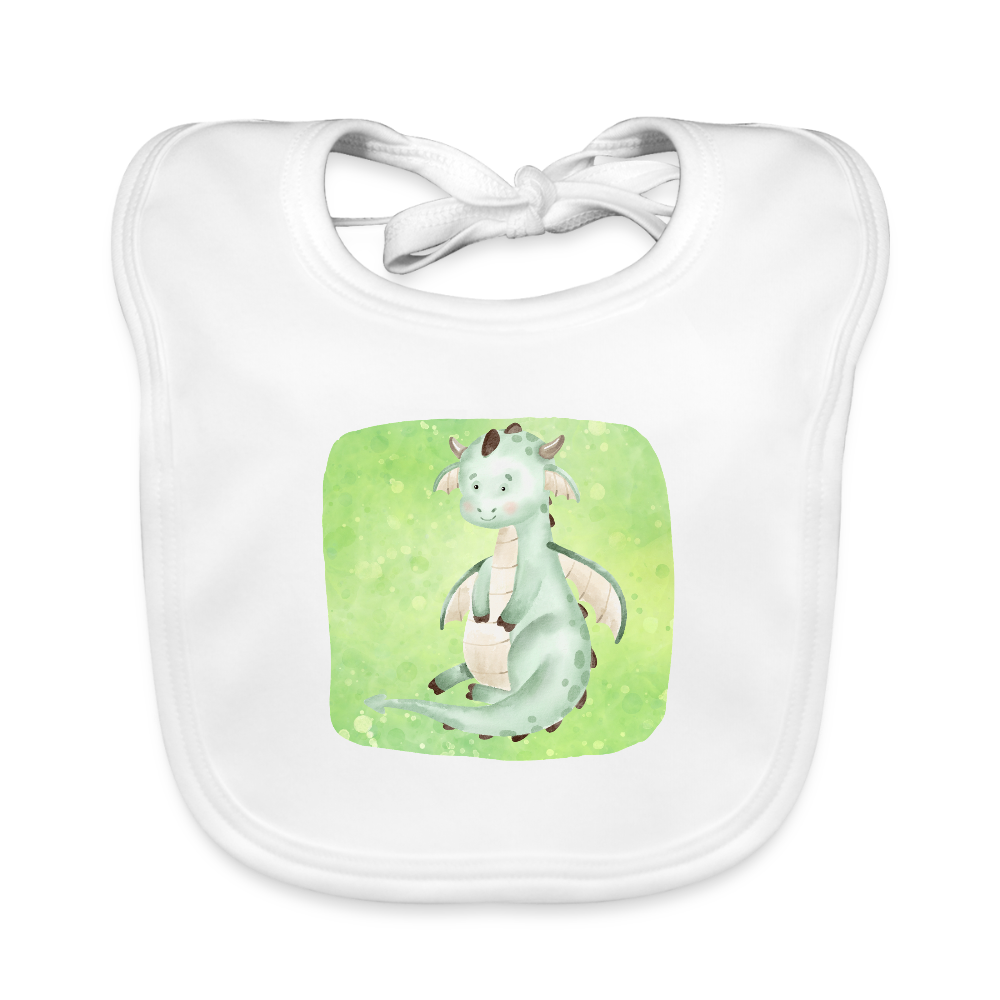 Baby Bio-Lätzchen - Baby Drache - Weiß