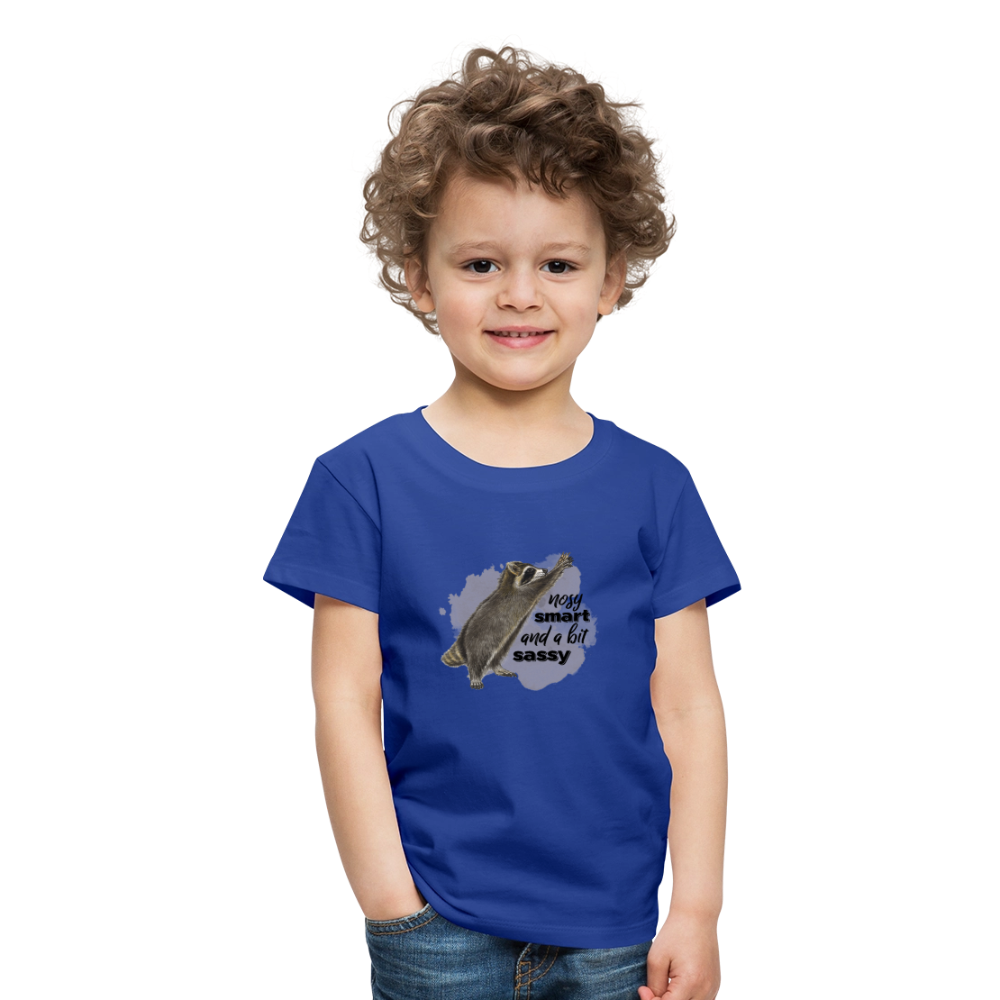 Kinder T-Shirt - nosy smart and a bit sassy - Königsblau