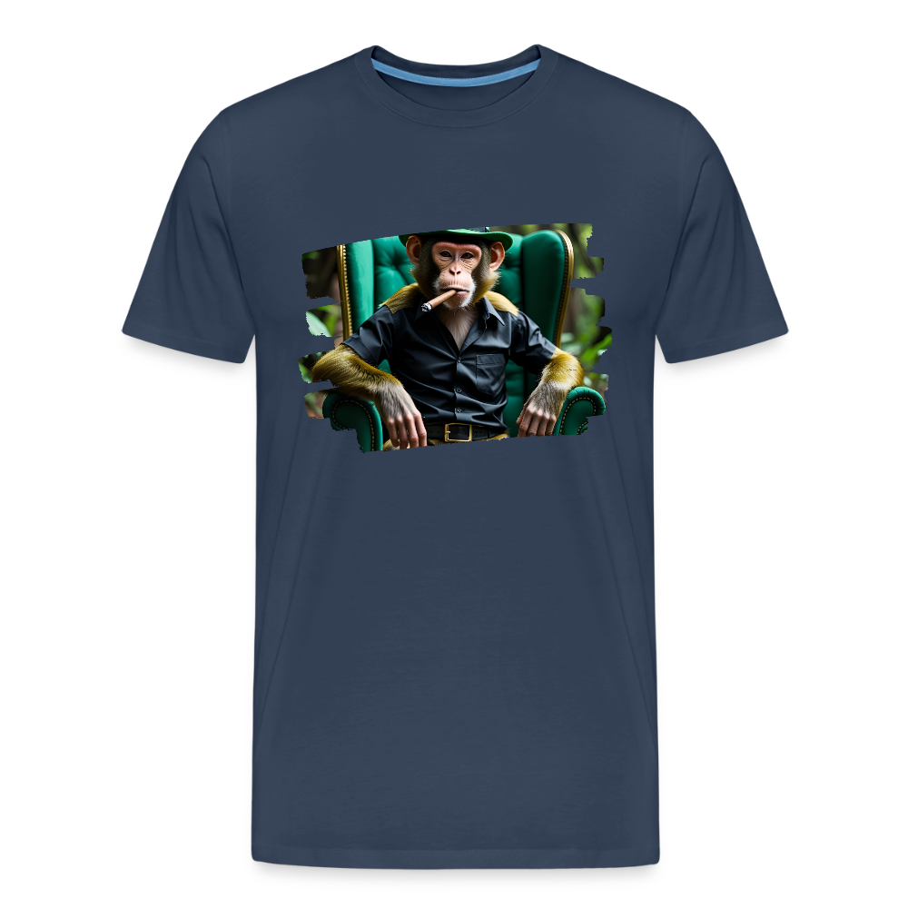 Männer Bio T-Shirt - Affe - Navy