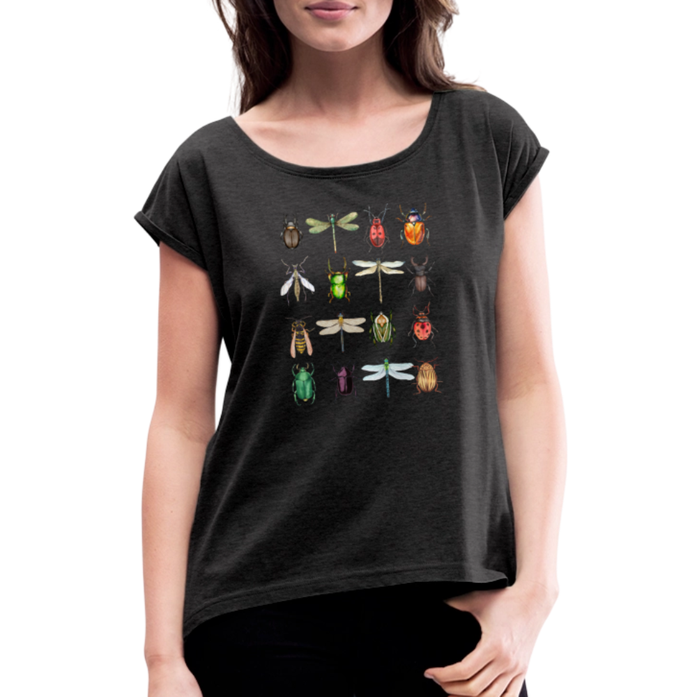 Frauen T-Shirt - Käfer - Schwarz meliert